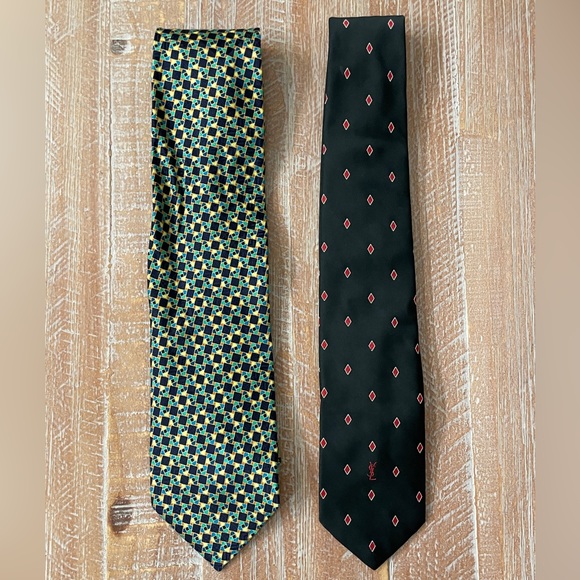 YSL & Lanvin Brand Tie Bundle - Picture 3 of 11